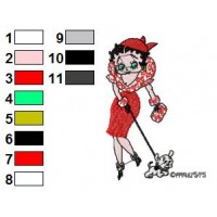 Betty Boop Embroidery Design 53